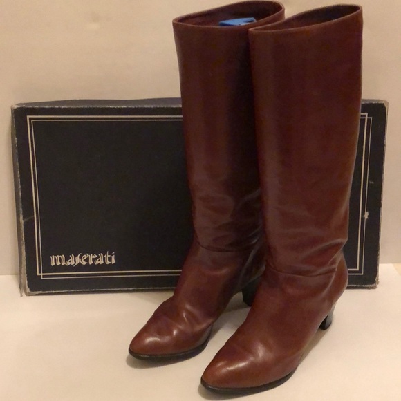 Maserati Italian Leather boots 9 - Picture 1 of 8